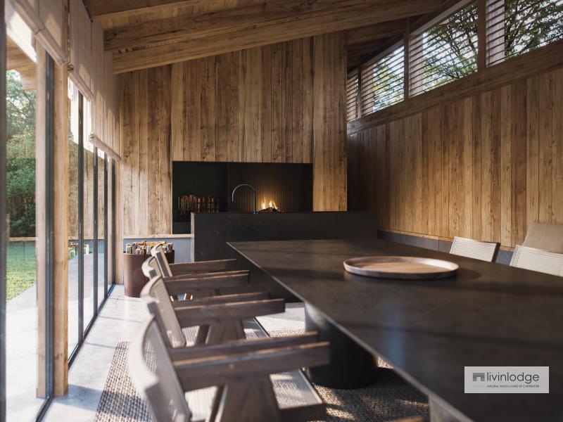 Eiken poolhouse met moderne toets Meulebeke