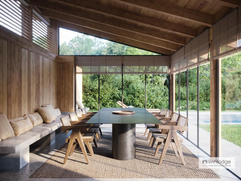 Eiken poolhouse met moderne toets Meulebeke