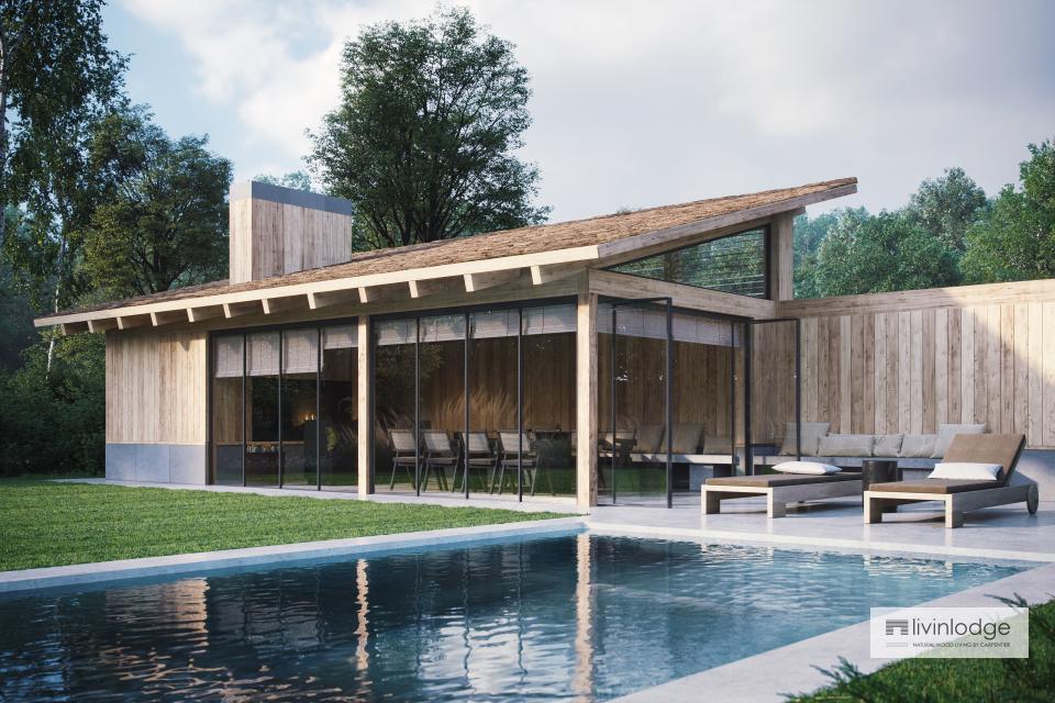 Poolhouse en bois