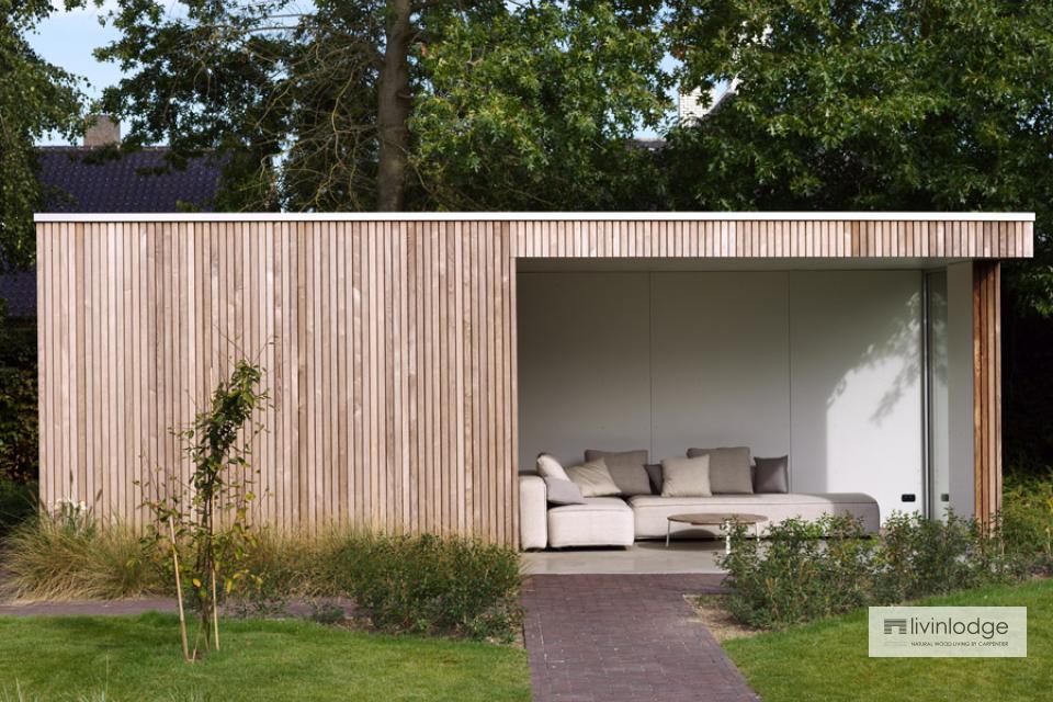 Abri de jardin moderne avec espace lounge à Roulers